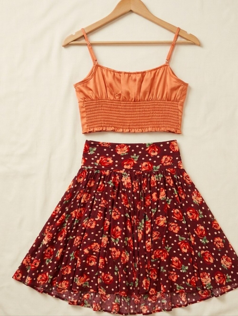 "Desert Rose Garden" Floral Skort Two-Piece Set Small - Picture 2 of 5